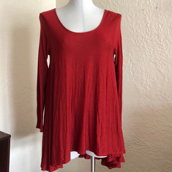 Urban Outfitters Kimchi Blue Rich Orange Pumpkin Spice Swing Tunic Shirt - Picture 1 of 8